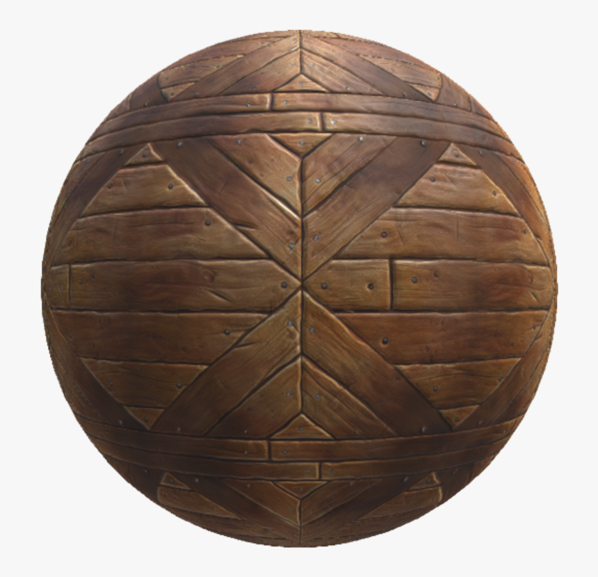 Stylized Handpainted Look Wood Planks - Circle, HD Png Download, Free Download