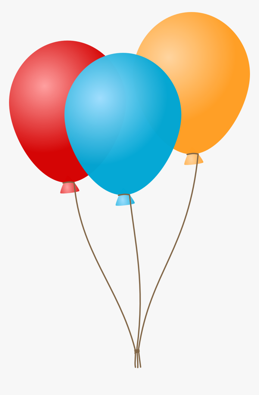 Clip Art Deflated Balloons - Birthday Balloon Clipart, HD Png Download, Free Download