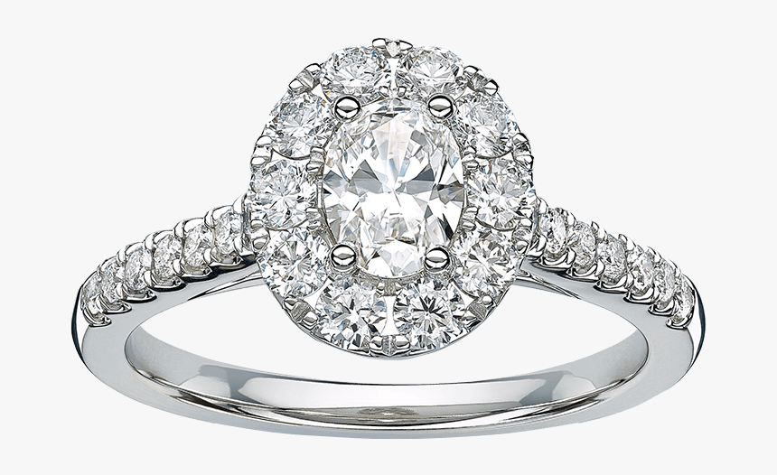 Round Halo Engagement Rings, HD Png Download, Free Download