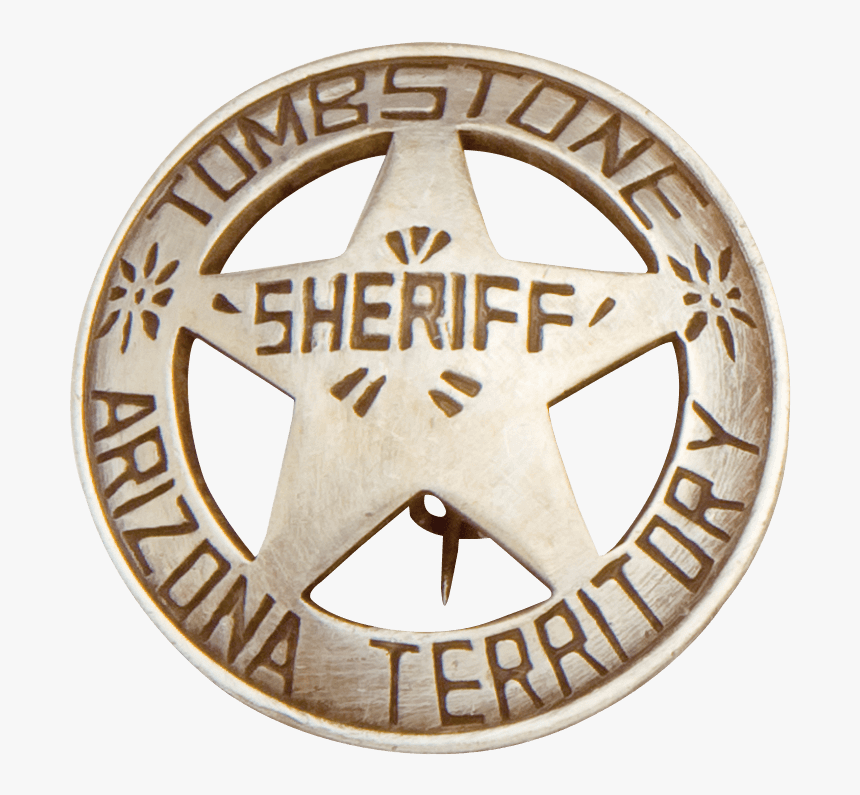 Round Tombstone Sheriff Badge - Emblem, HD Png Download, Free Download