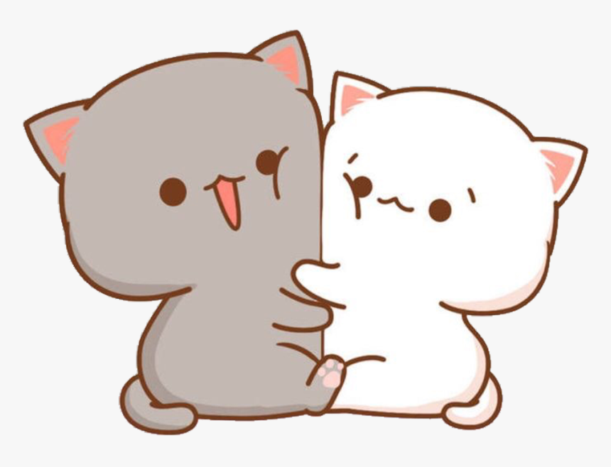 #kawaii #cute #little #hearts #stickers #sticker #png - Chibi Cute Cat Drawing, Transparent Png, Free Download