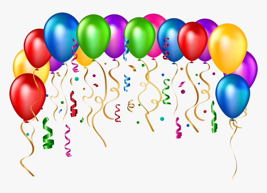 Clip Art Party Balloons Image - Transparent Background Birthday Balloons Png, Png Download, Free Download