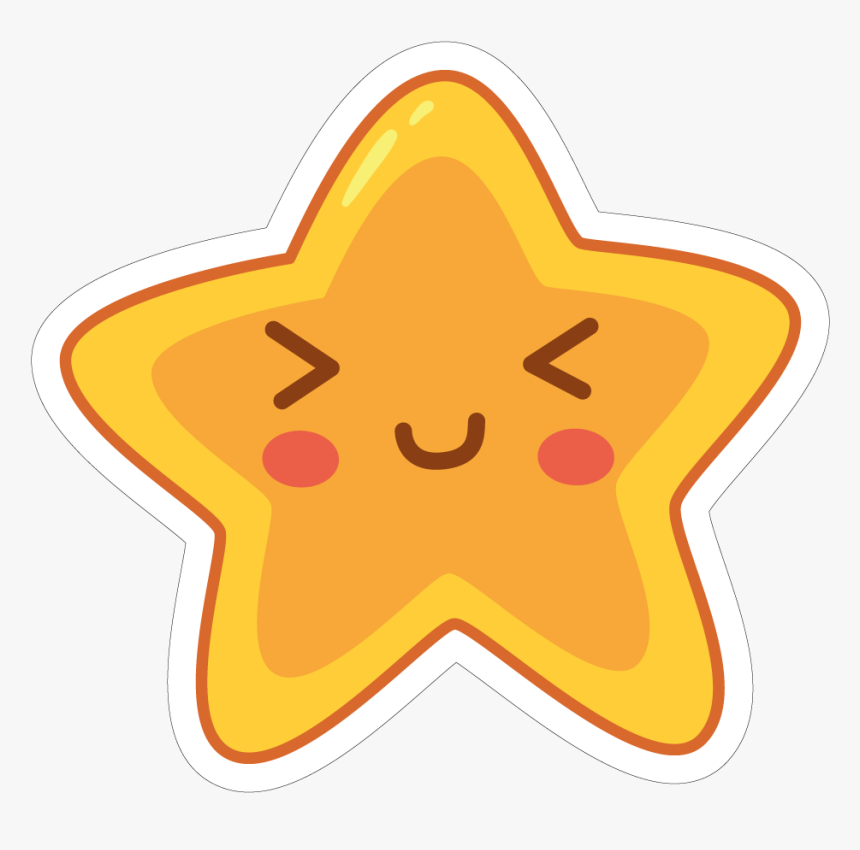 Star Vinyl Custom - Cute Star Sticker Transparent, HD Png Download, Free Download