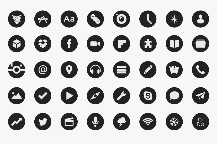 Social Icons Free Round, HD Png Download, Free Download