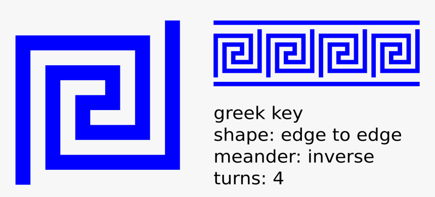 Greek Key Clip Art Greek Border Free Png - Greek Key Symbol Meaning, Transparent Png, Free Download