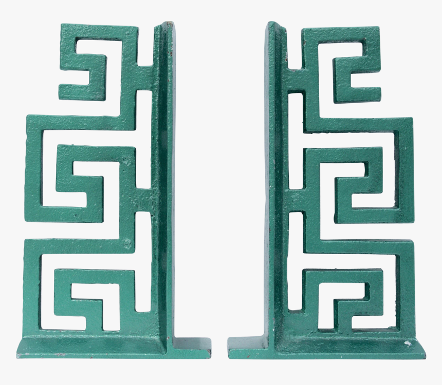 Vintage Greek Key Aluminum Bookends - Free Greek Clip Art, HD Png Download, Free Download