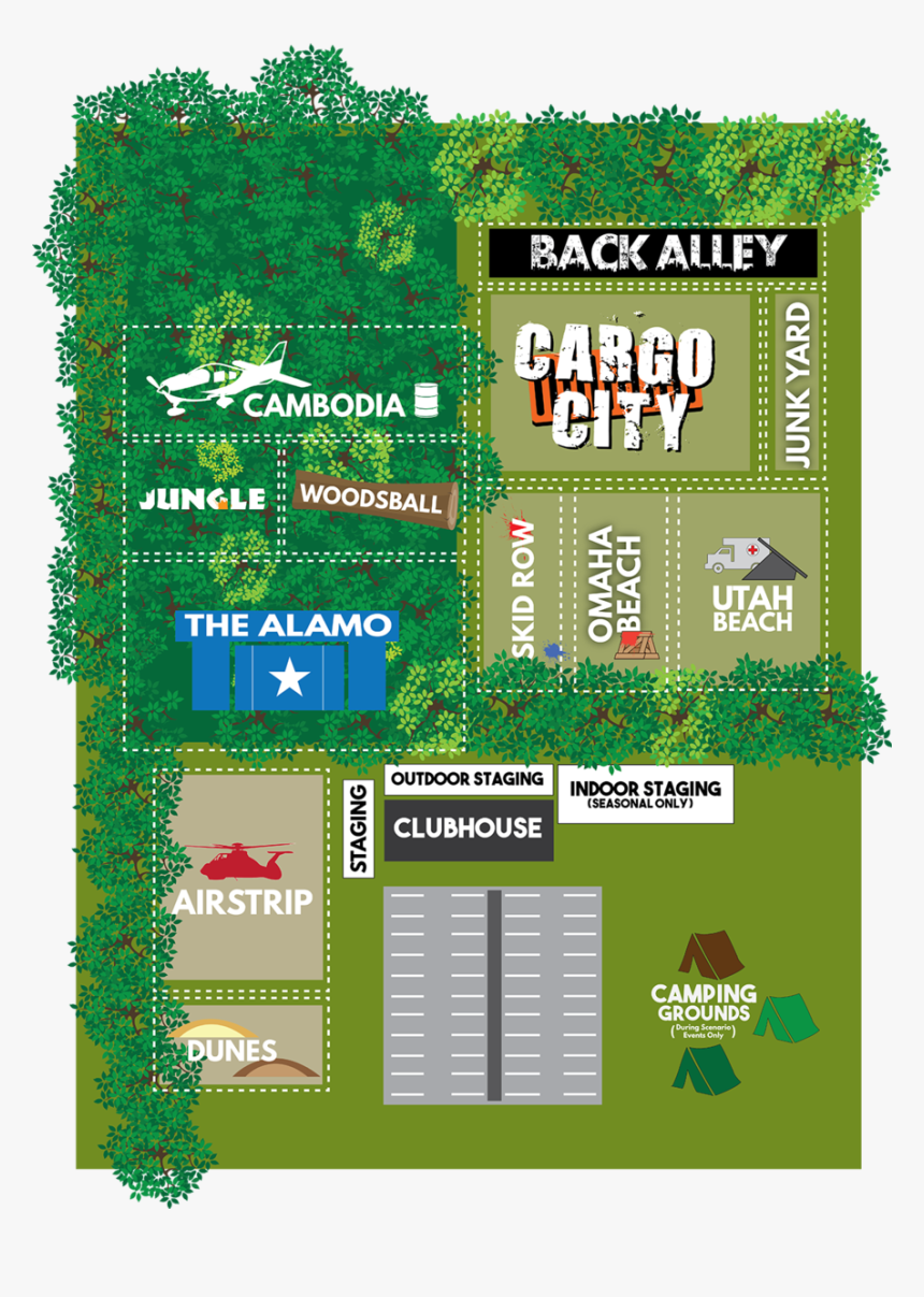 Paintball Field Map - White River Paintball, HD Png Download, Free Download