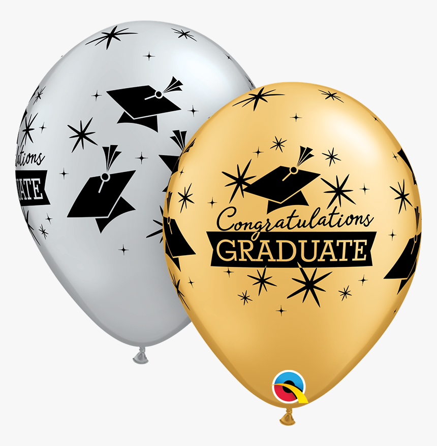 11″ Gold White Congratulations Graduate - Congratulations Graduation Balloons, HD Png Download, Free Download