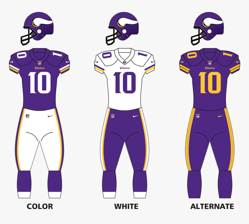 Vikings16 Three Minnesota Vikings Home Jersey, HD Png Download kindpng