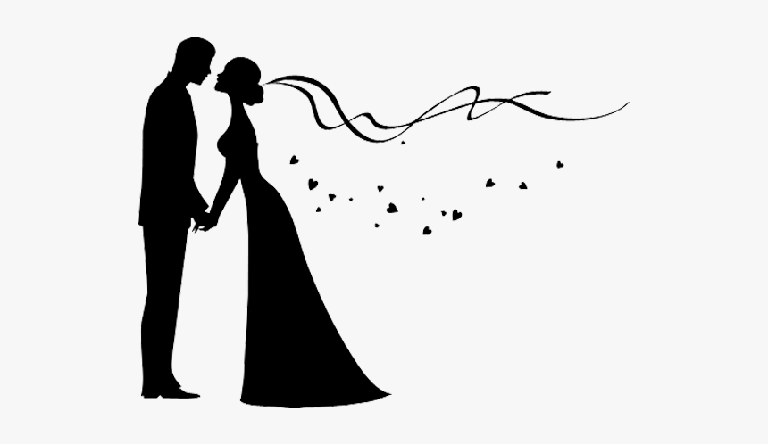 Bridegroom Wedding Invitation Silhouette - Bride And Groom Png, Transparent Png, Free Download