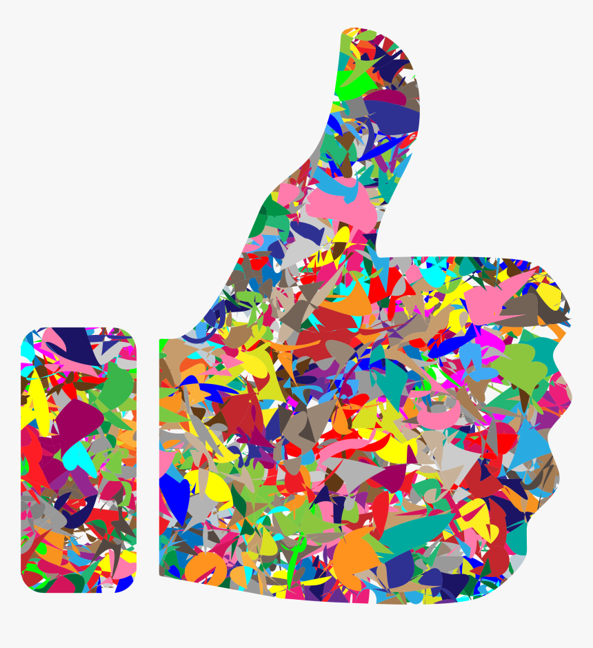 This Free Icons Png Design Of Modern Art Thumbs Up - Thumbs Up Colourful, Transparent Png, Free Download