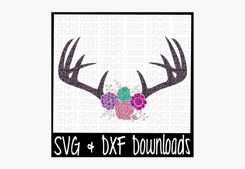 Download Free Floral Antlers Svg Antique Flowers Deer Antler Antler Hd Png Download Kindpng