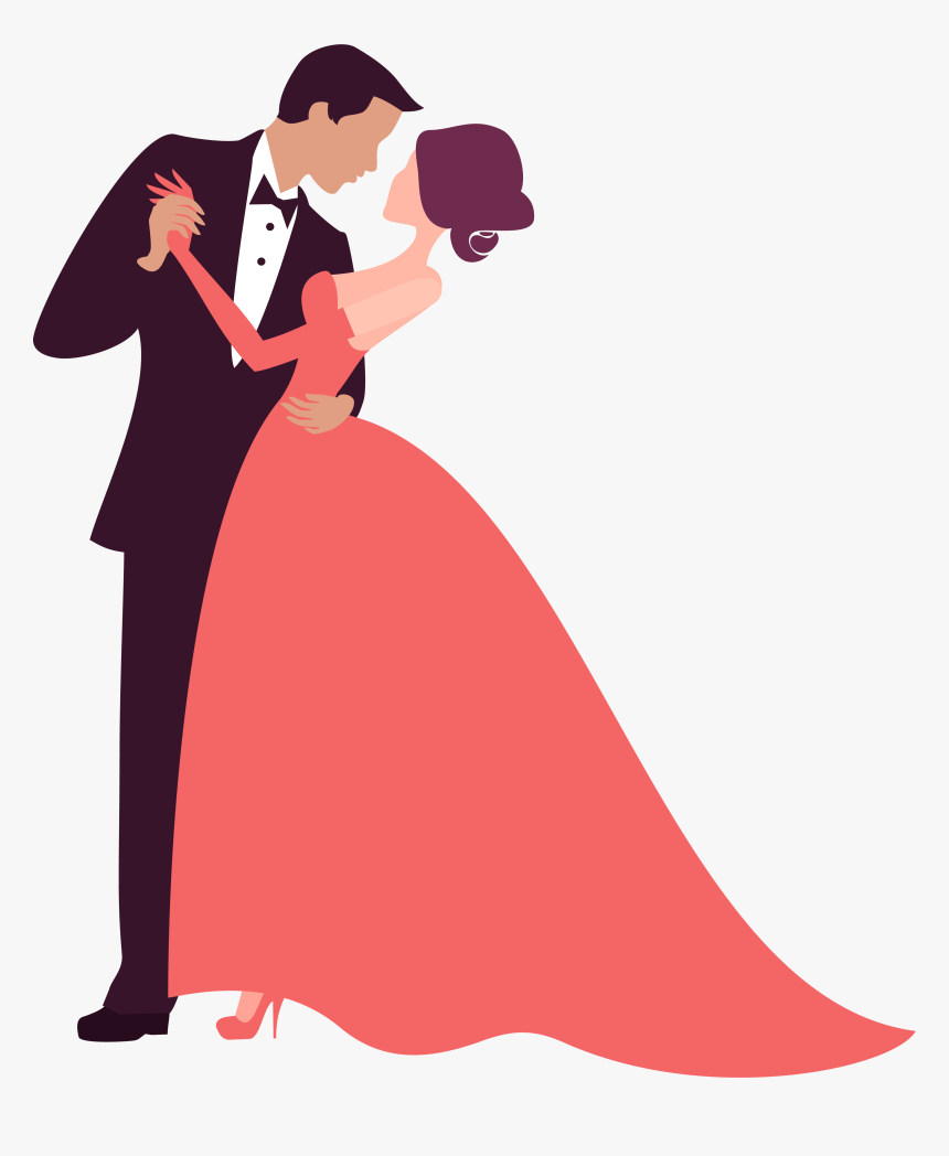 Prom Clipart Bride Groom Dance, HD Png Download, Free Download