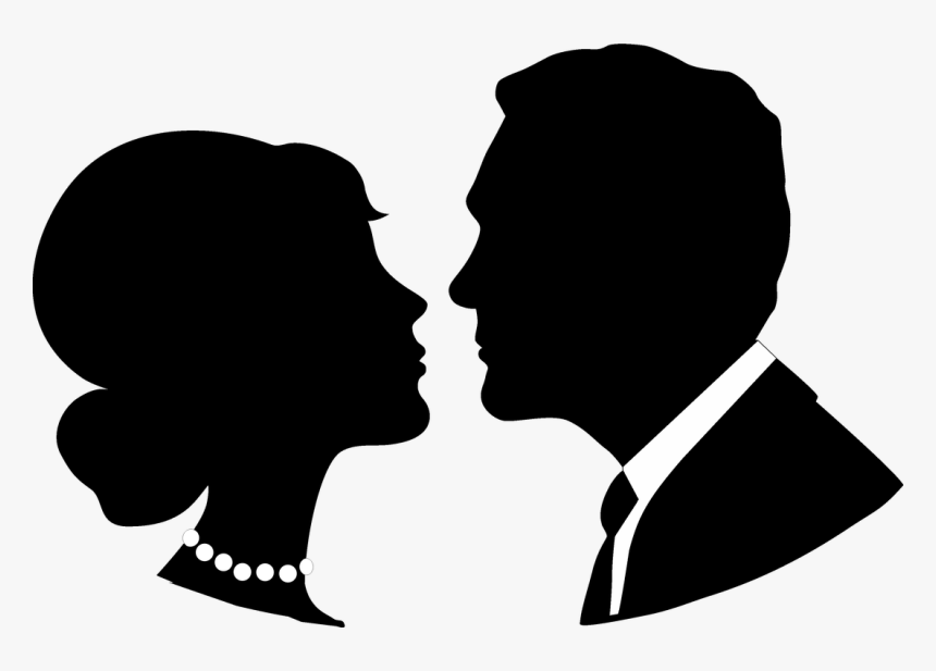 Transparent Face Silhouette Png Bride And Groom Silhouette Face