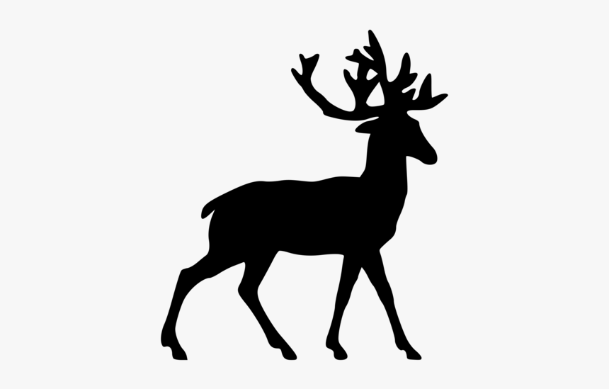 Elk,wildlife,silhouette - Mythical Creatures Silhouette Png, Transparent Png, Free Download