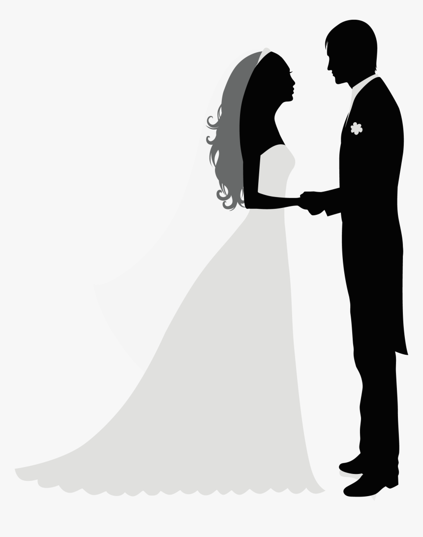 Groom And Bride Silhouette Free Png Image Transparent Background