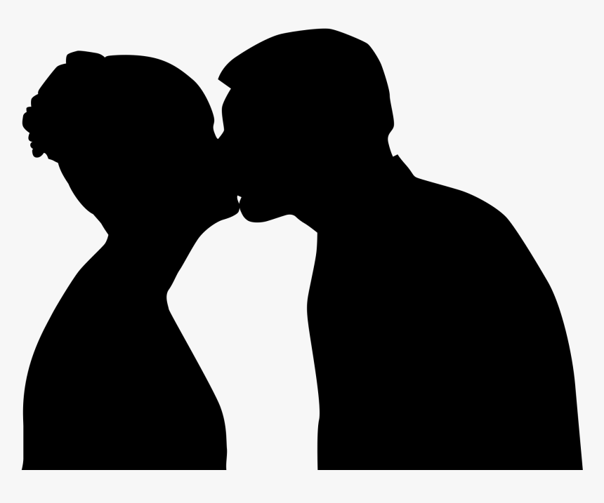 Transparent Bride Groom Silhouette Png - Love Good Night Kiss Gif, Png Download, Free Download