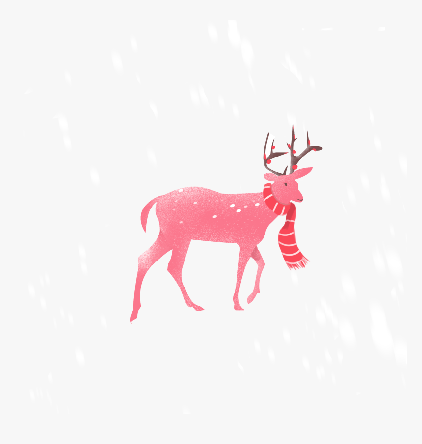Transparent Elk Antlers Clipart - Reindeer, HD Png Download, Free Download