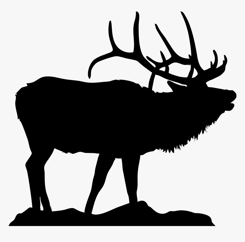 Transparent Deer Antlers Silhouette Png - Elk Silhouette Clip Art, Png Download, Free Download