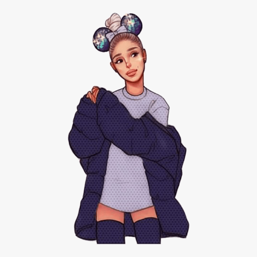 Ariana Grande Drawing Doodle Painting Cute Overlay - Kawaii Ariana Grande Drawing, HD Png Download, Free Download