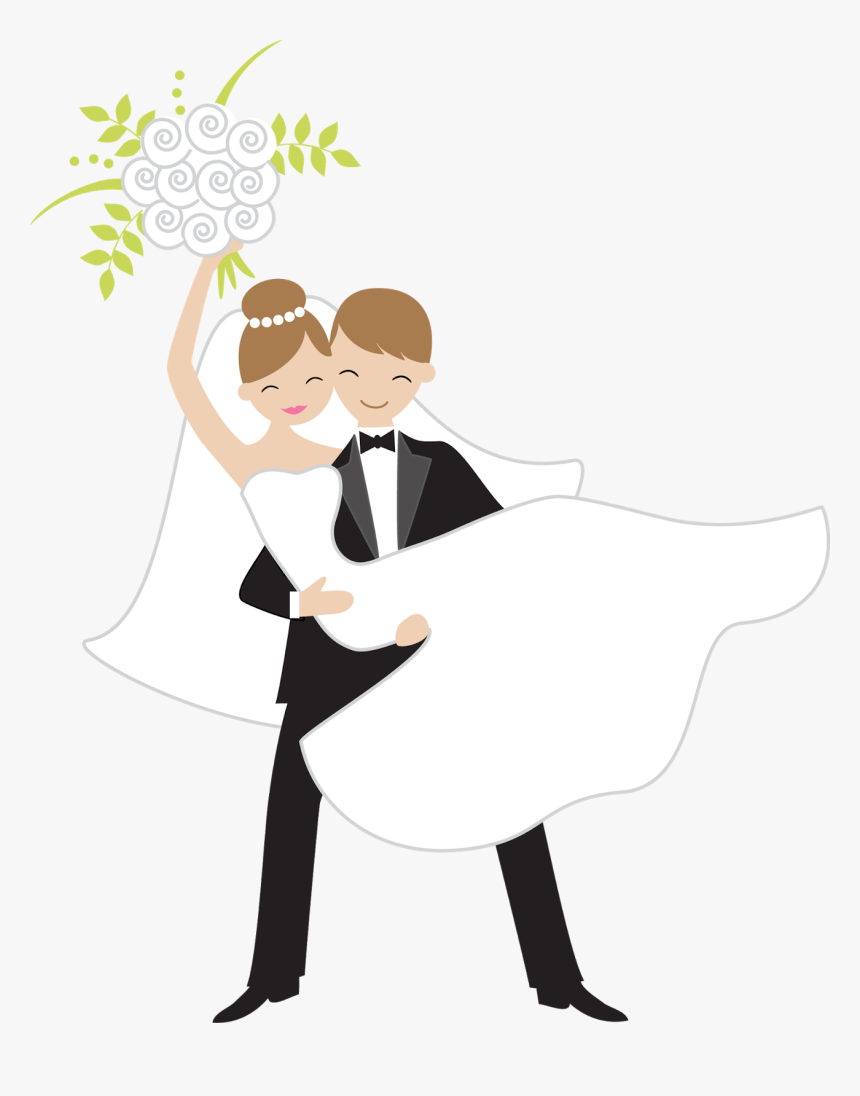 Throwing The Bouquet Free - Novios Vector Png, Transparent Png, Free Download