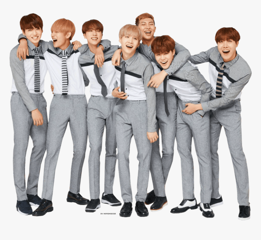 Bts Grey Clothing - Bts In School Uniform Png, Transparent Png, Free Download