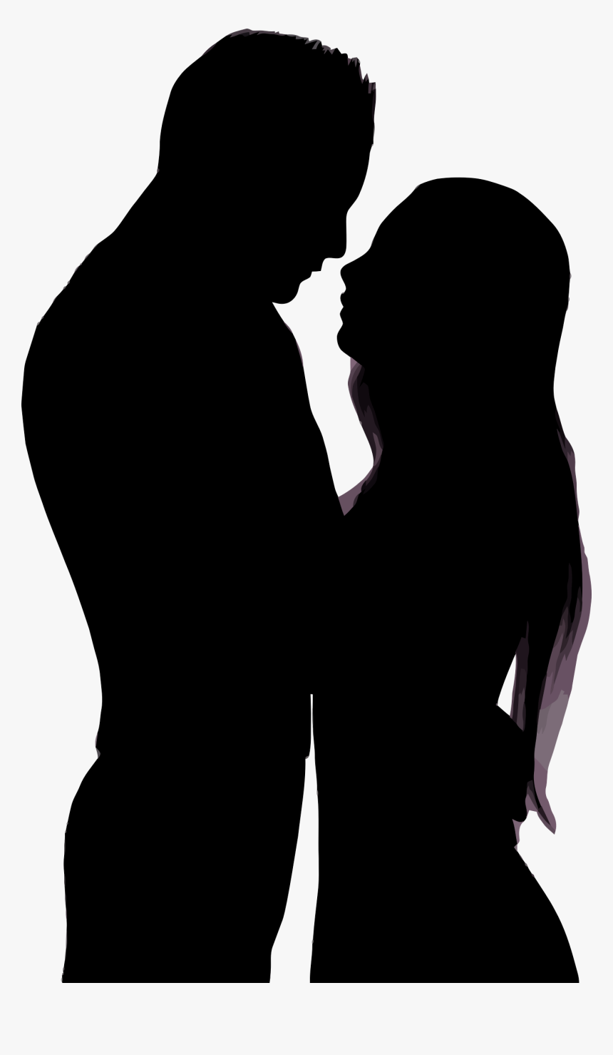 Human - Silhouette Of Man And Woman Hugging, HD Png Download, Free Download