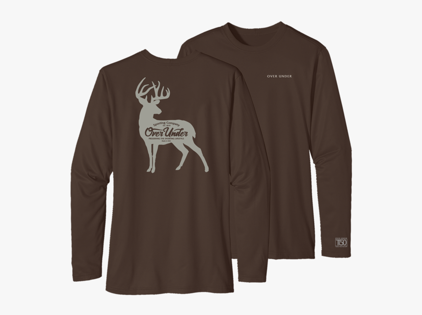 L/s Timber Tech Whitetail Silhouette - Reindeer, HD Png Download, Free Download