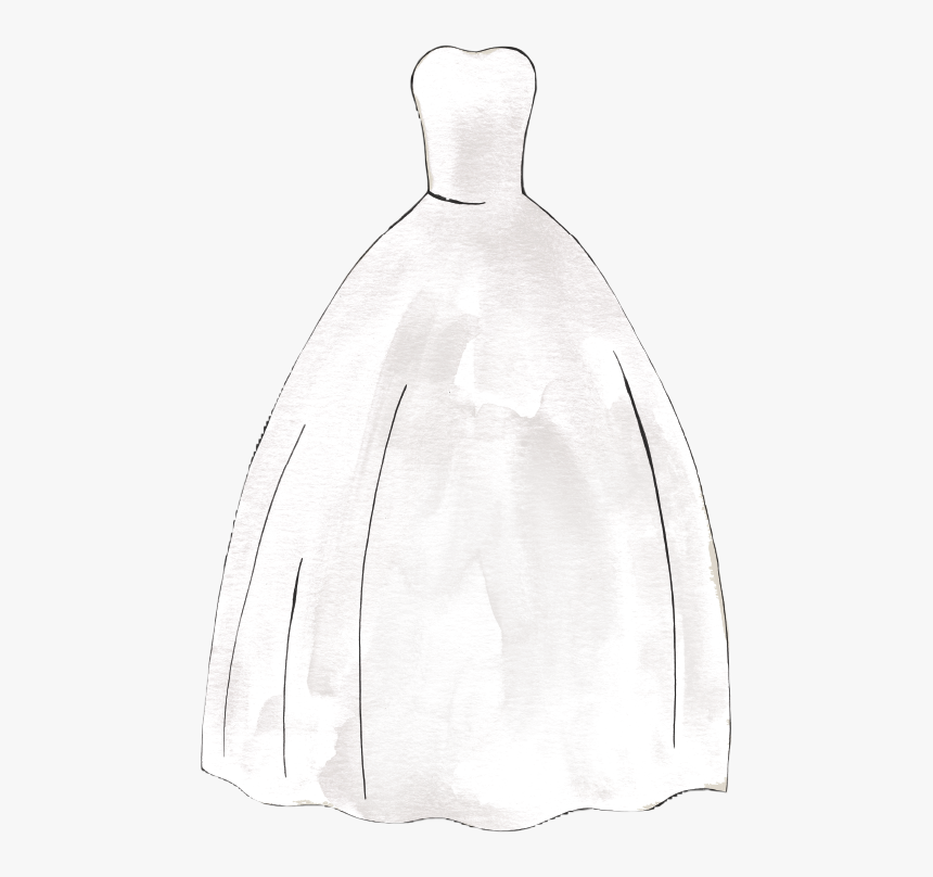 Ball Gown Silhouette Sketch - Ball Gown Silhouette Dress, HD Png Download, Free Download