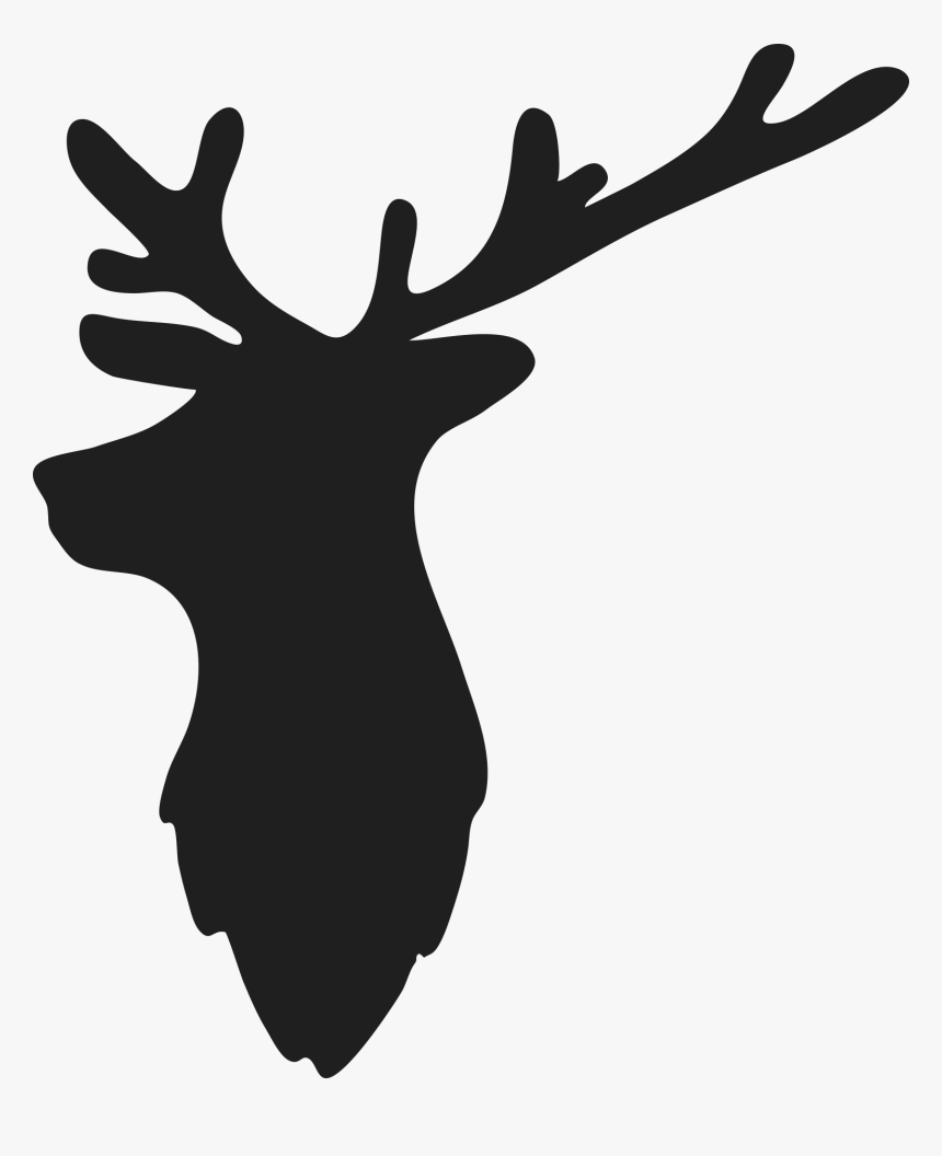 Silhouette Clip Art Reindeer Image Illustration - Antler, HD Png Download, Free Download