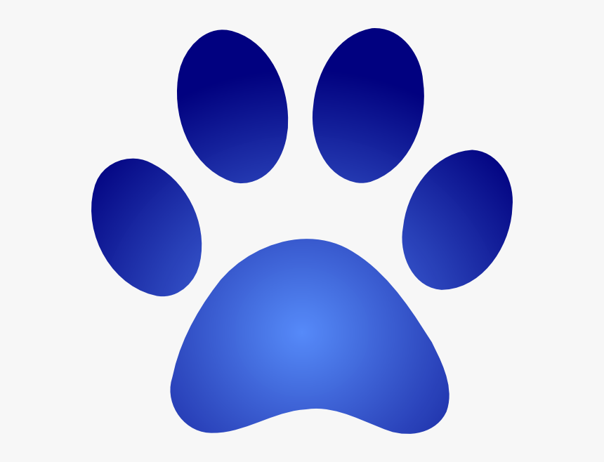 Blue Paw Print With Gradient Svg Clip Arts - Paw Patrol Paw Print Blue, HD Png Download, Free Download