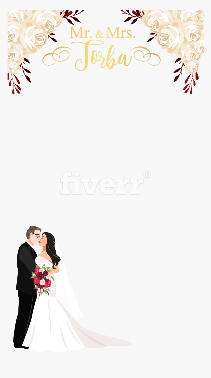 Dress,bride,wedding Dress,groom,formal Clothing,plant,ceremony - Snapchat Marriage Filter Png, Transparent Png, Free Download