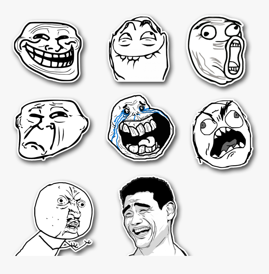 Troll Face Svg & Png Bundle Memes Internet Memes Clipart Printable Cut  Files Cricut Digital Download 