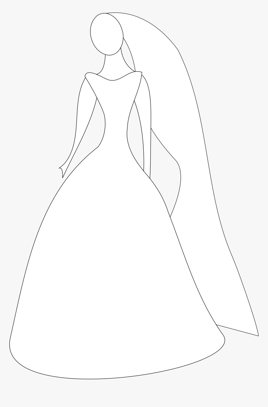 Clip Art Collection Of Free Gowned - Bride Silhouette Clip Art, HD Png Download, Free Download