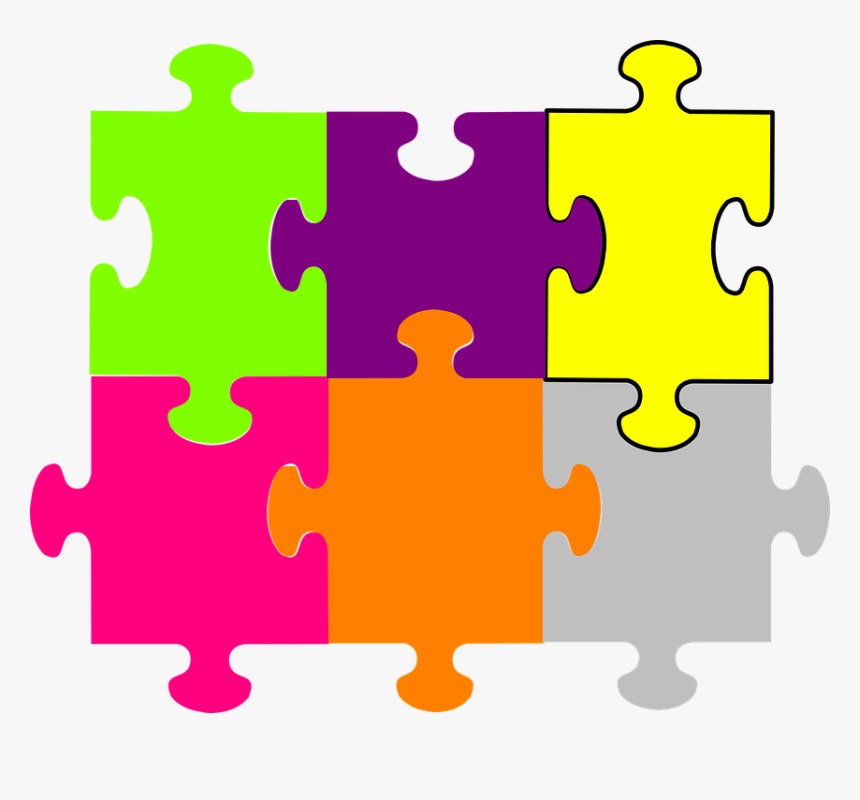 Puzzle, Pieces, Fit Together, Jigsaw, Solve, Colorful - Jigsaw Puzzle 6 Pieces, HD Png Download, Free Download