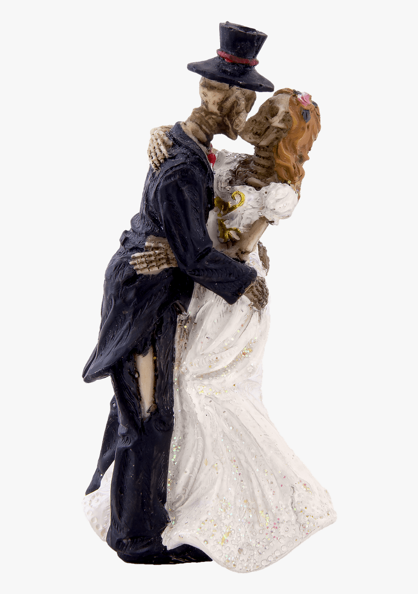 Skeleton Bride And Groom Kissing Clip Arts - Squelette Mariée, HD Png Download, Free Download