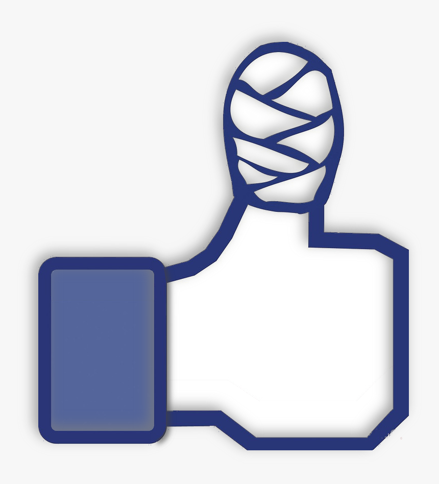 Facebook Broken Thumbs Up , Transparent Cartoons - Thumbs Up With Band Aid, HD Png Download, Free Download