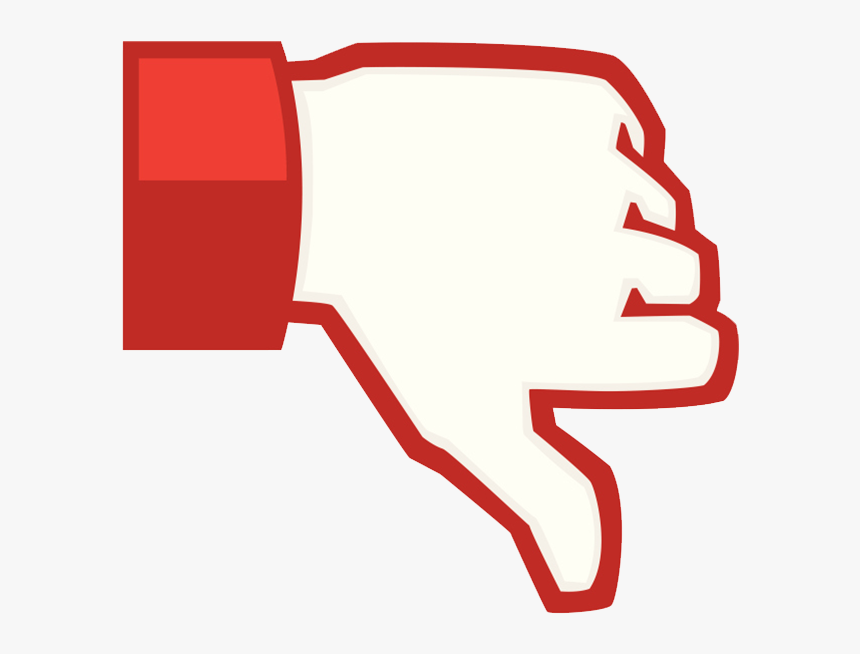 Transparent Dislike Png - Red Facebook Thumbs Down, Png Download, Free Download