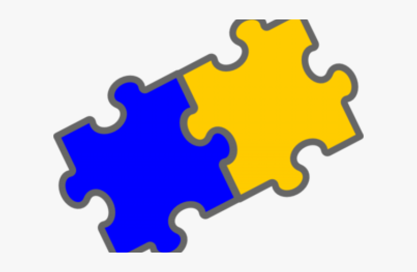 Cartoon Puzzle Pieces - Two Puzzle Pieces Clip Art, HD Png Download, Free Download
