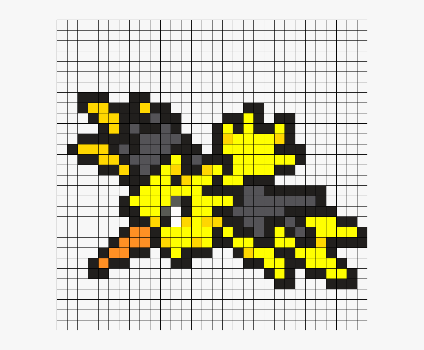 Pokemon Pixel Art Zapdos, HD Png Download, Free Download