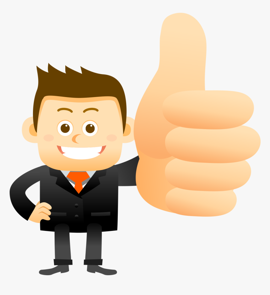 Clipart Happy Thumbs Up - Happy Cartoon Pic Png, Transparent Png, Free Download