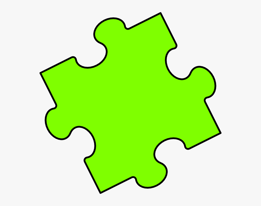 Green Puzzle Piece Clip Art At Clker - Green Puzzle Piece Clip Art, HD Png Download, Free Download