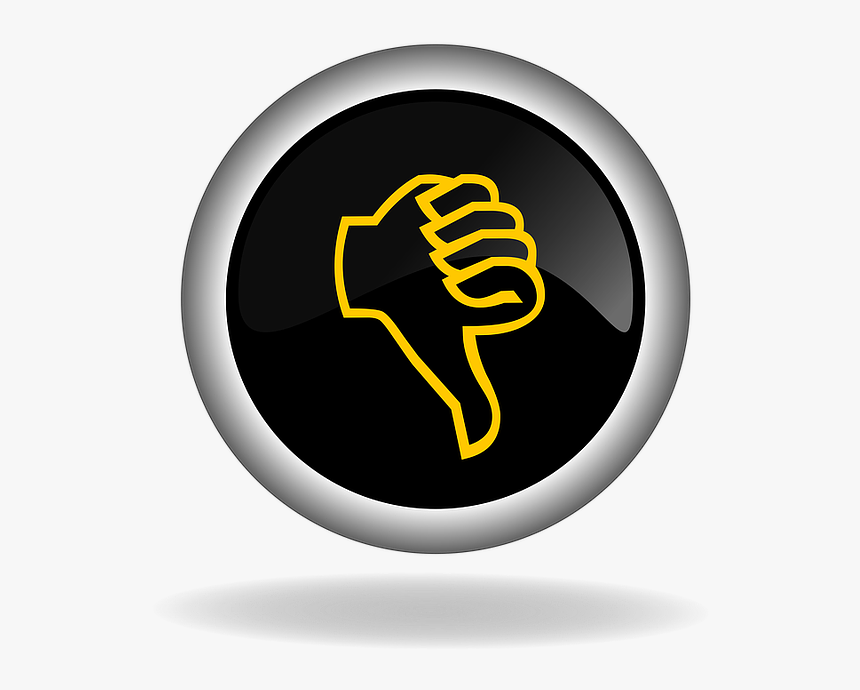 Thumb Down, Button, Icon, Back, Web, Internet, Control - Red Not Ok Sign Thumb, HD Png Download, Free Download