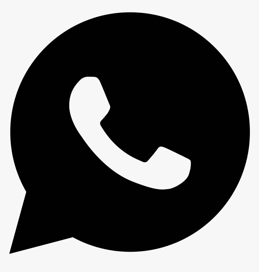 Whatsapp Computer Icons - Whatsapp Logo Black Png, Transparent Png - kindpng