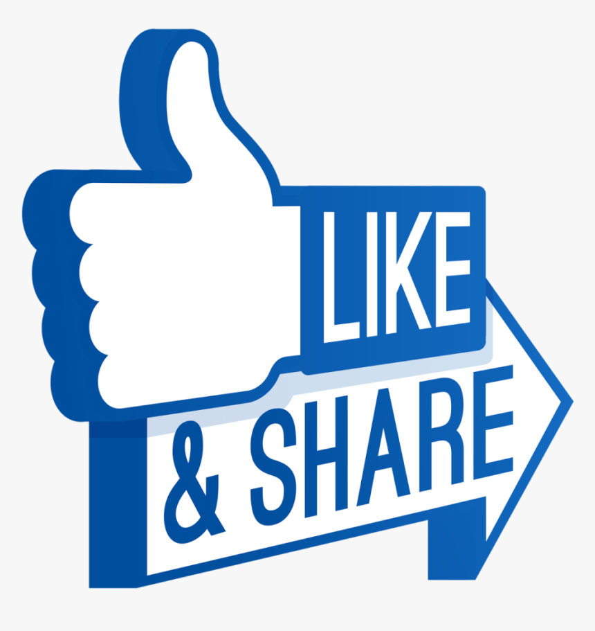 Facbook Like And Share Thumbs Up - Like And Share Icon Png, Transparent Png, Free Download