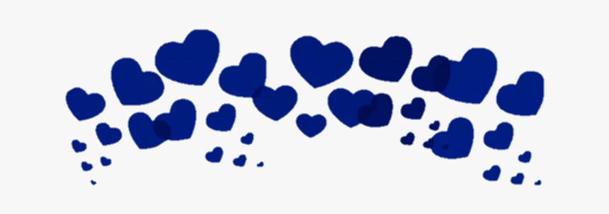#blue #hearts #png #stickers #hair #tumblr #freetoedit - Heart Crown Blue Png, Transparent Png, Free Download