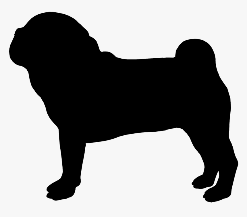 Clip Art Download Black Pug Clipart - Pug Dog Silhouette Clip Art, HD Png Download, Free Download