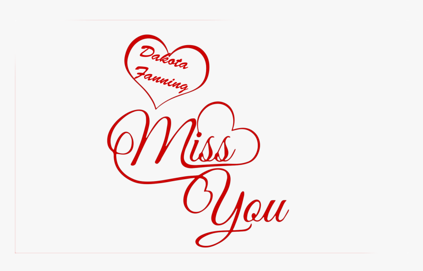 Dakota Fanning Missing You Name Png - Nikhil I Love You, Transparent Png, Free Download