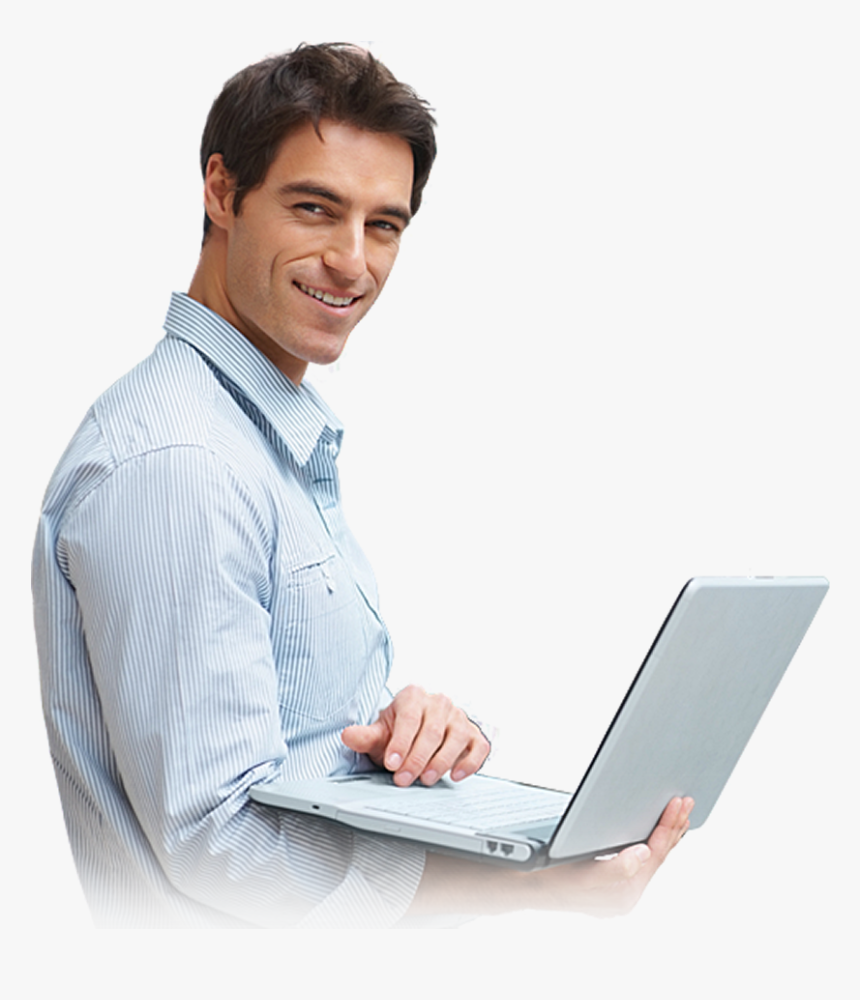 Transparent Man Working Png - Man With Pc Png, Png Download, Free Download