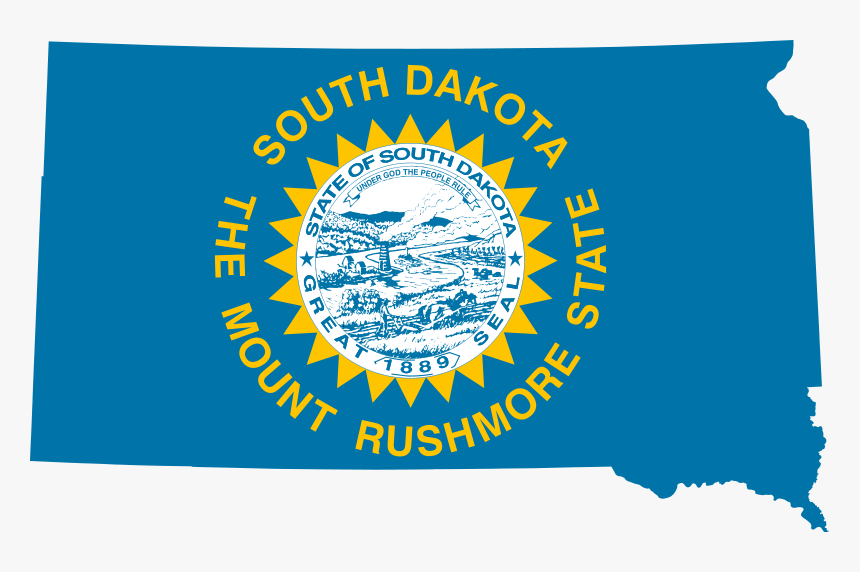 South Dakota Fanning - South Dakota Flag Map, HD Png Download, Free Download
